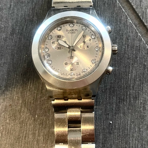 Rare Swatch Gold and silver  Chronograph Watch - Picture 2 of 6